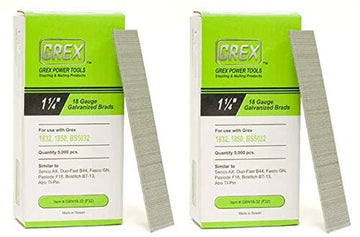 GREX GBN18-32 18 Gauge 1-1/4-Inch Length Galvanized Brad Nails (5,000 per Box) (2)